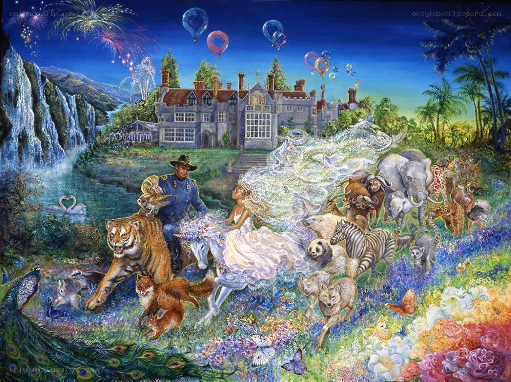 Fantasy wedding with animals