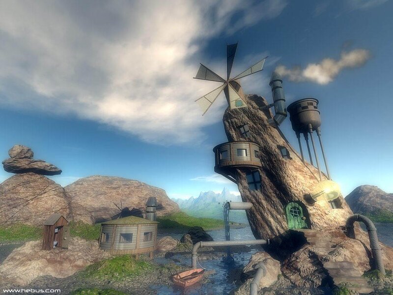 Fantasy windmill village