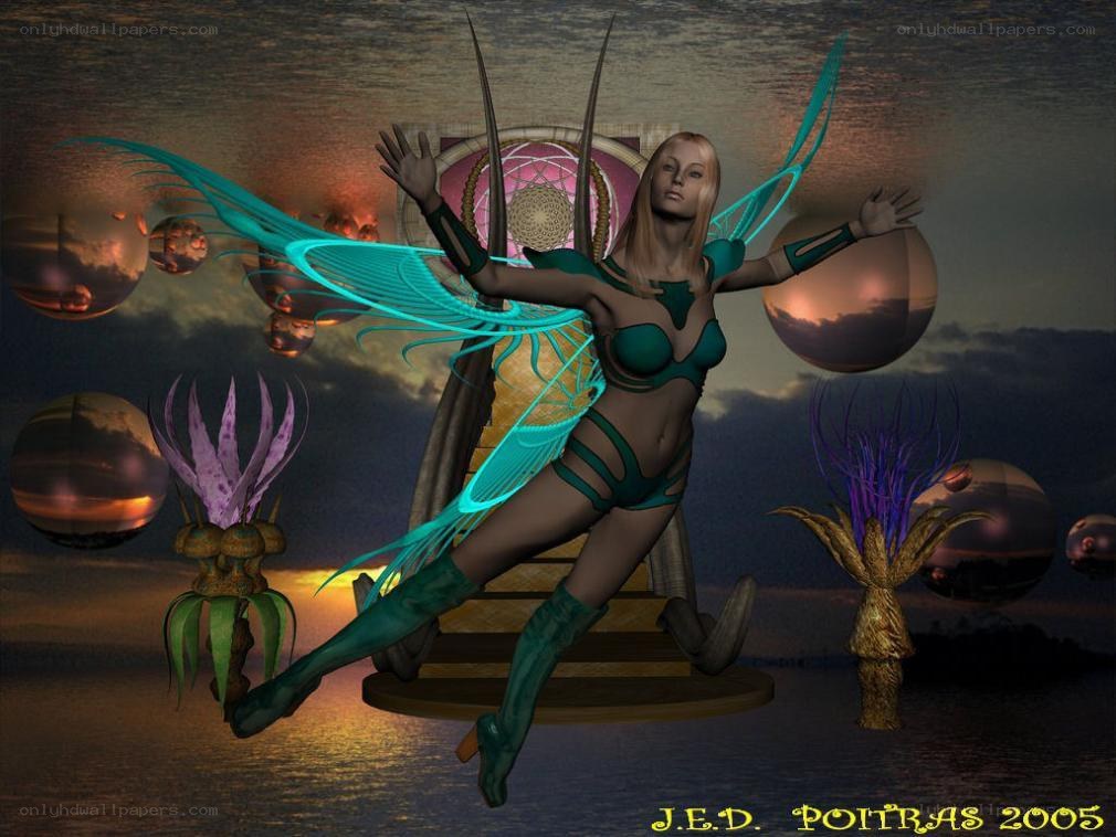 fantasy winged woman