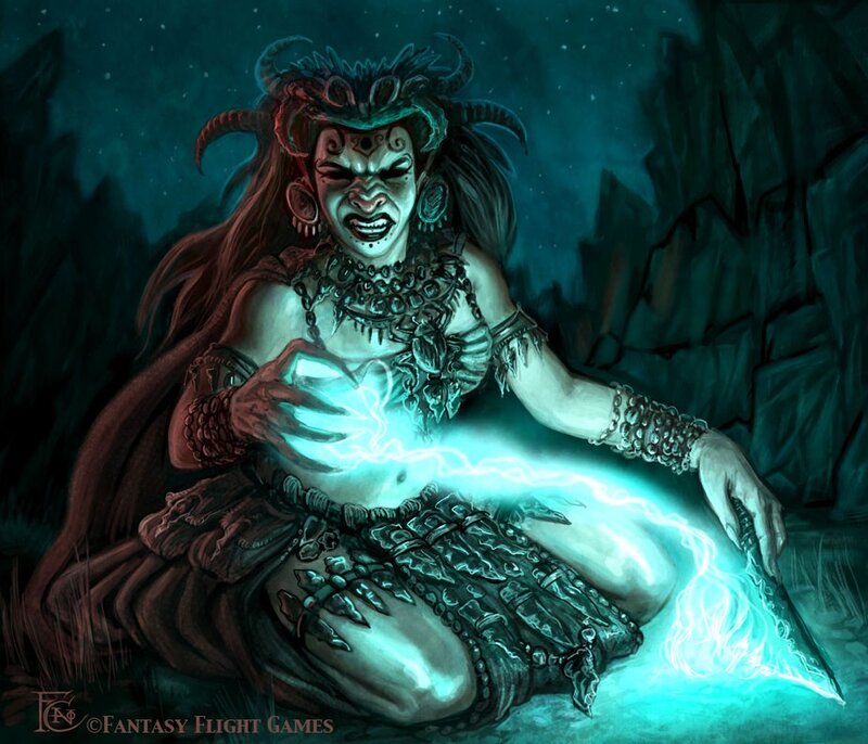 fantasy witch casting spell
