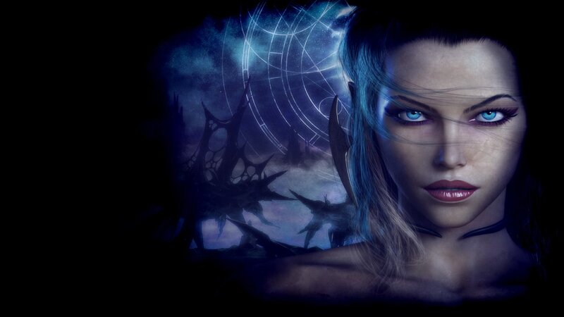 fantasy woman with blue eyes