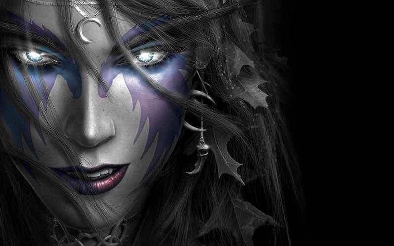 fantasy woman with glowing eyes