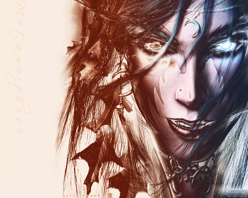 fantasy woman with glowing eyes