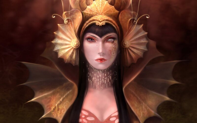 fantasy woman with golden crown