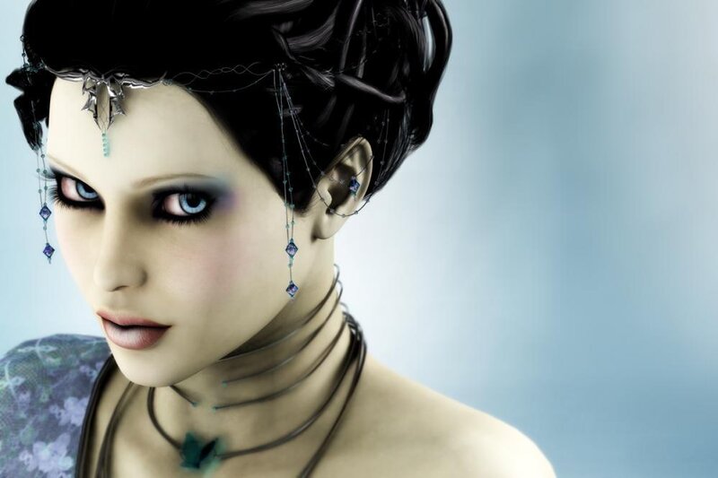 fantasy woman with headpiece