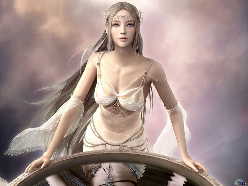 Fantasy woman with long hair