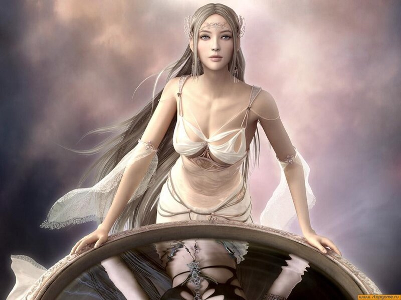fantasy woman with long hair