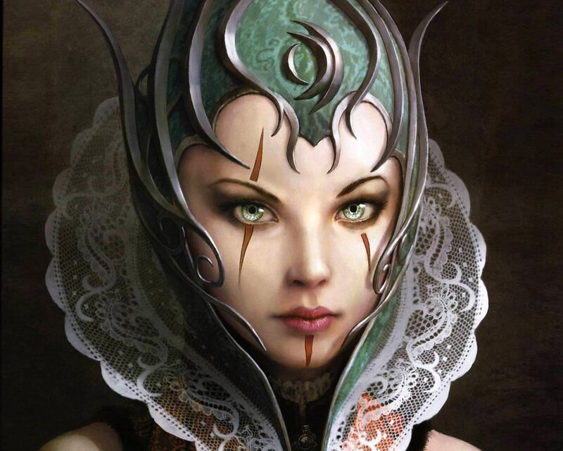 fantasy woman with ornate headpiece