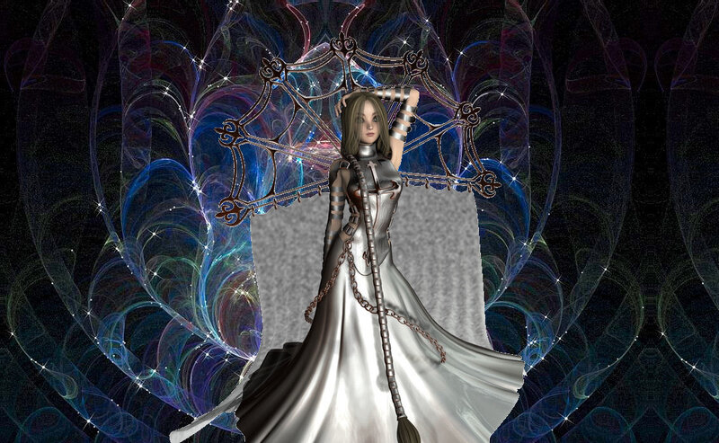 fantasy woman with ornate wings