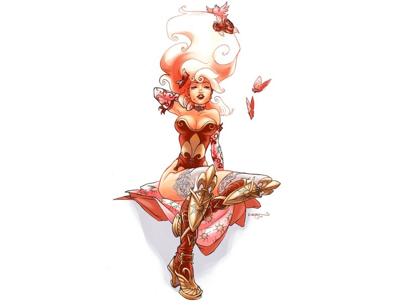 fantasy woman with red hair