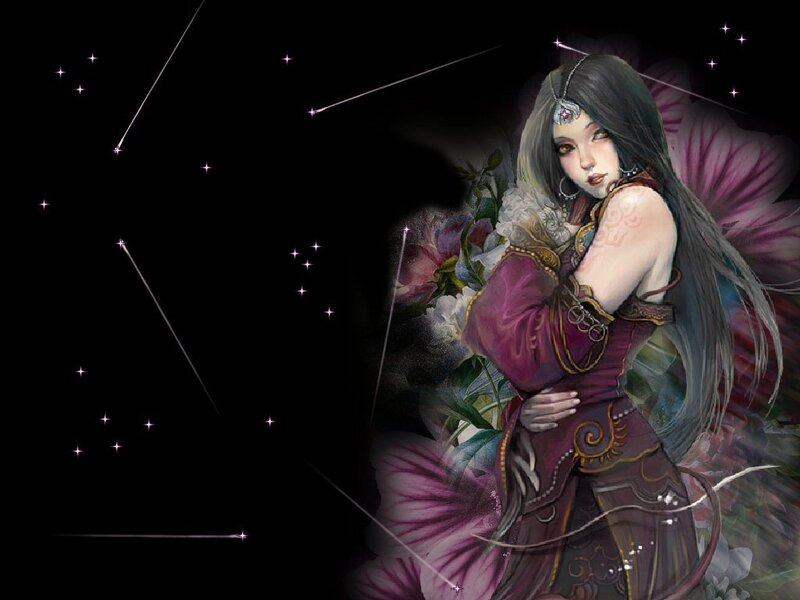 fantasy woman with stars