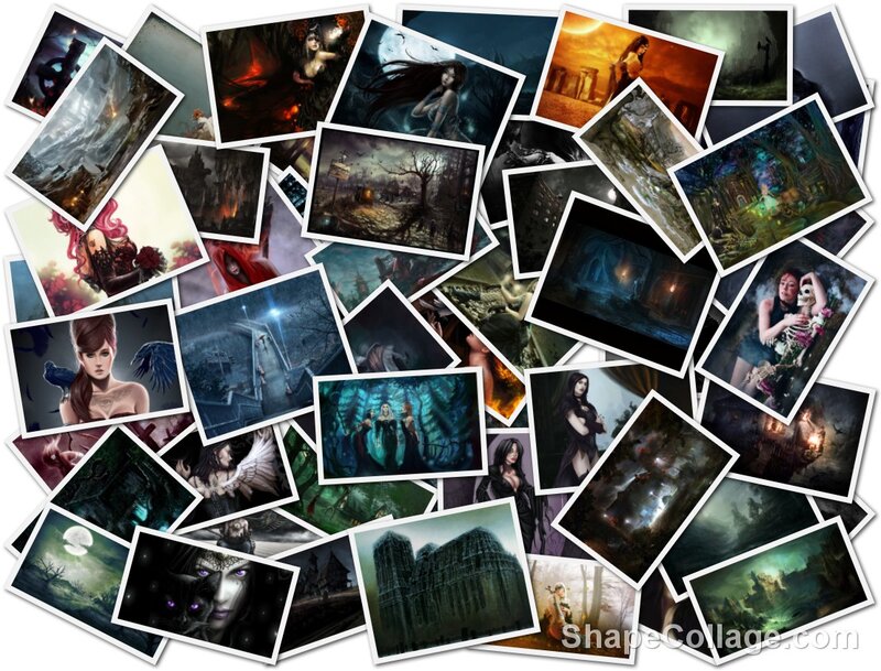 Fantasy Women in Dark Scenes