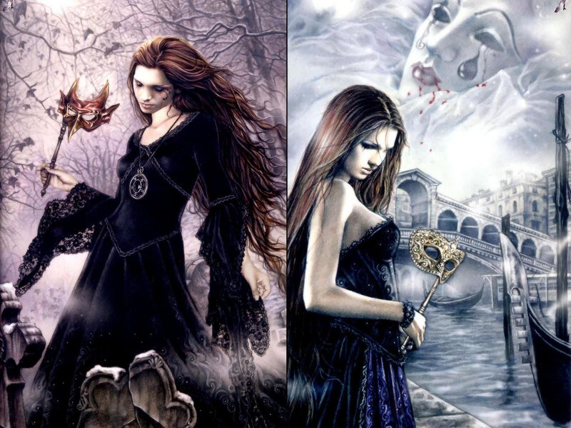 Fantasy women with masks