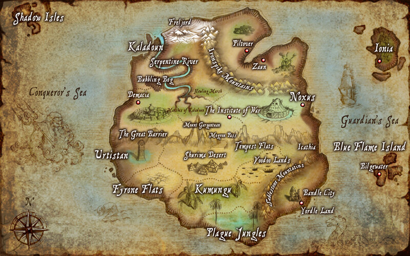 Fantasy world map