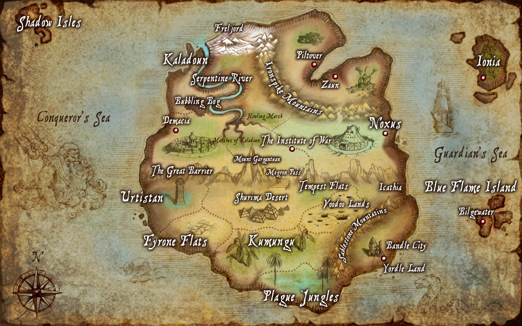 Fantasy world map