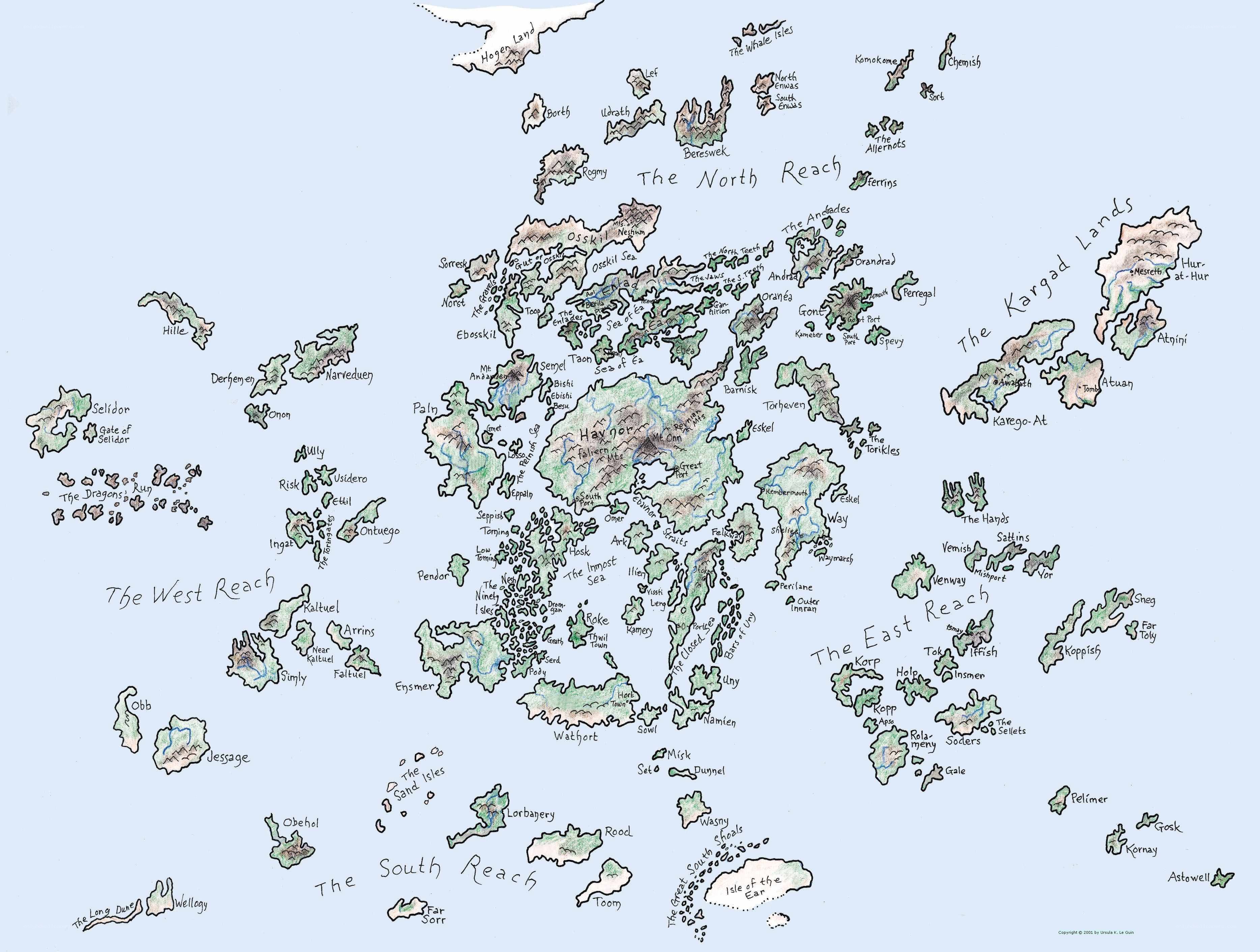 Fantasy world map