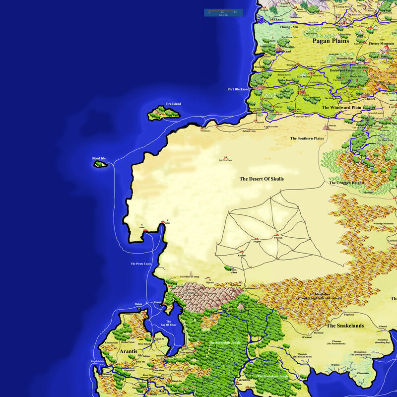 Fantasy world map