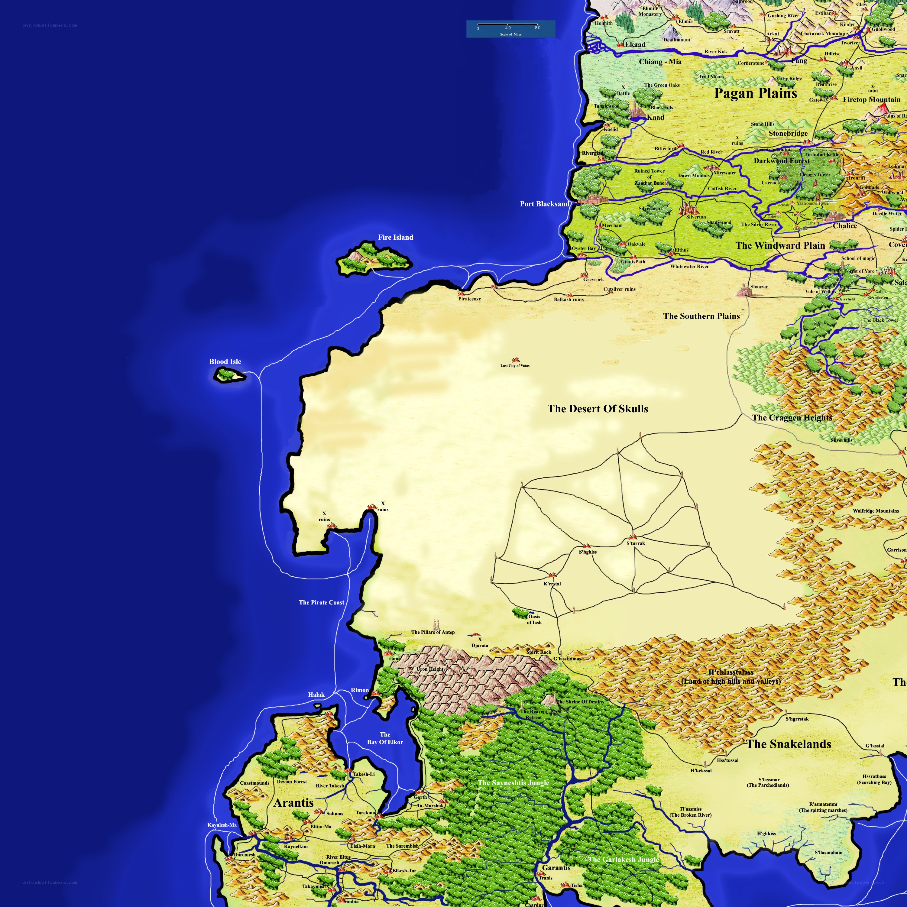 Fantasy world map