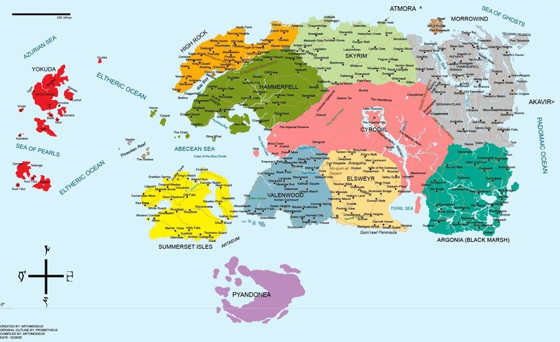 Fantasy world map