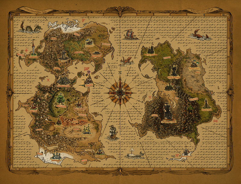 Fantasy world map