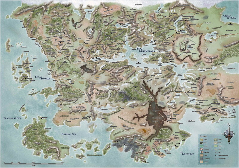 Fantasy world map