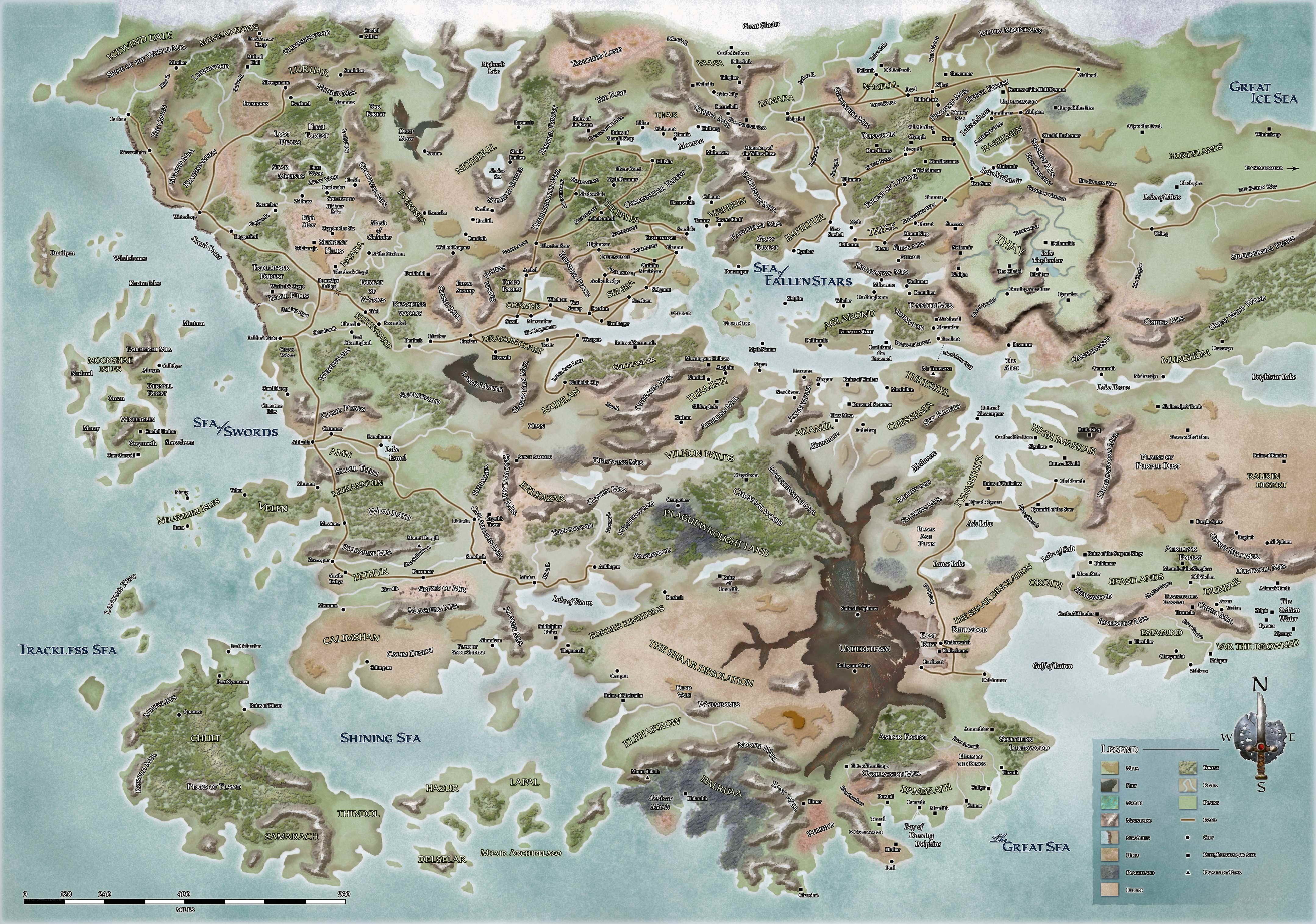 Fantasy world map