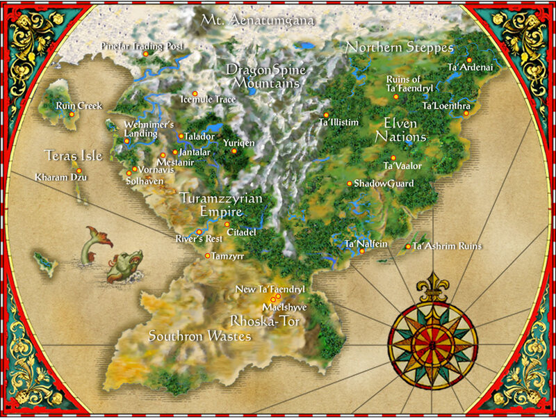 Fantasy world map