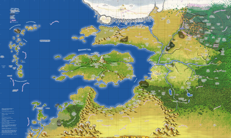 Fantasy world map