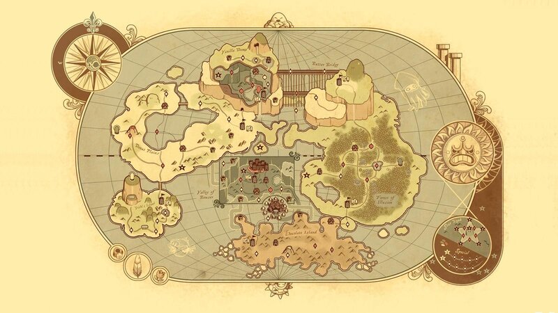 Fantasy World Map — Beige