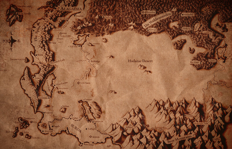 Fantasy World Map — Brown