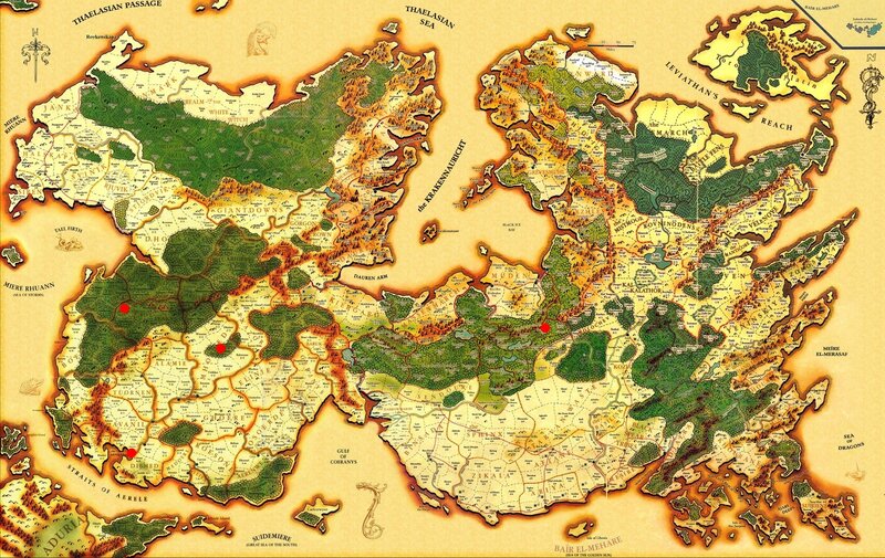 Fantasy World Map — Green, Adventurous
