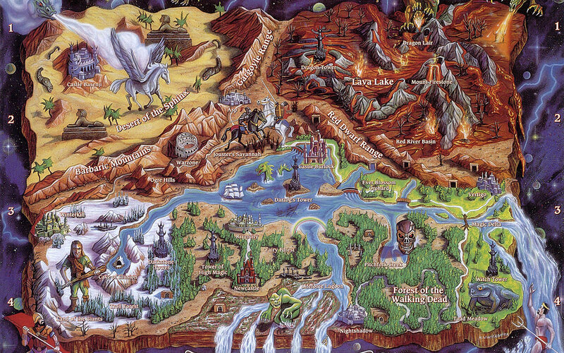 Fantasy World Map — Green