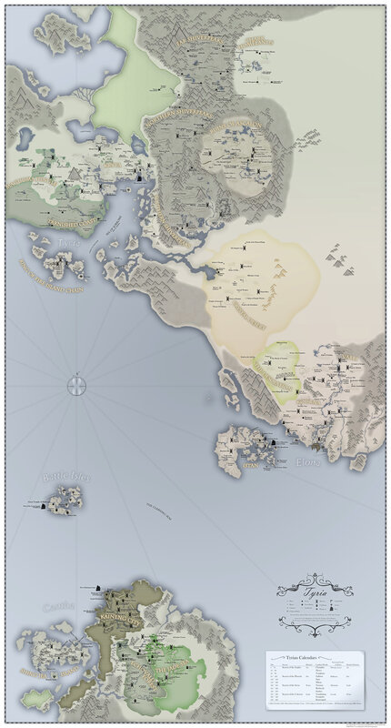 Fantasy world map of Tyria