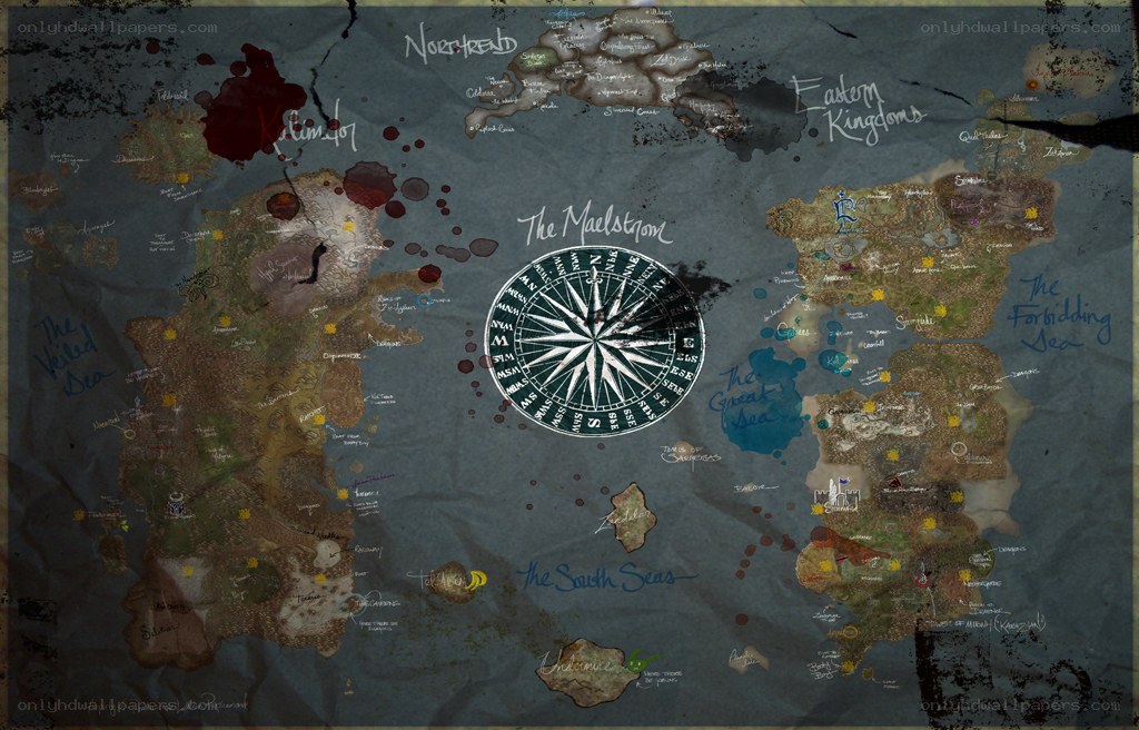 fantasy world map with compass