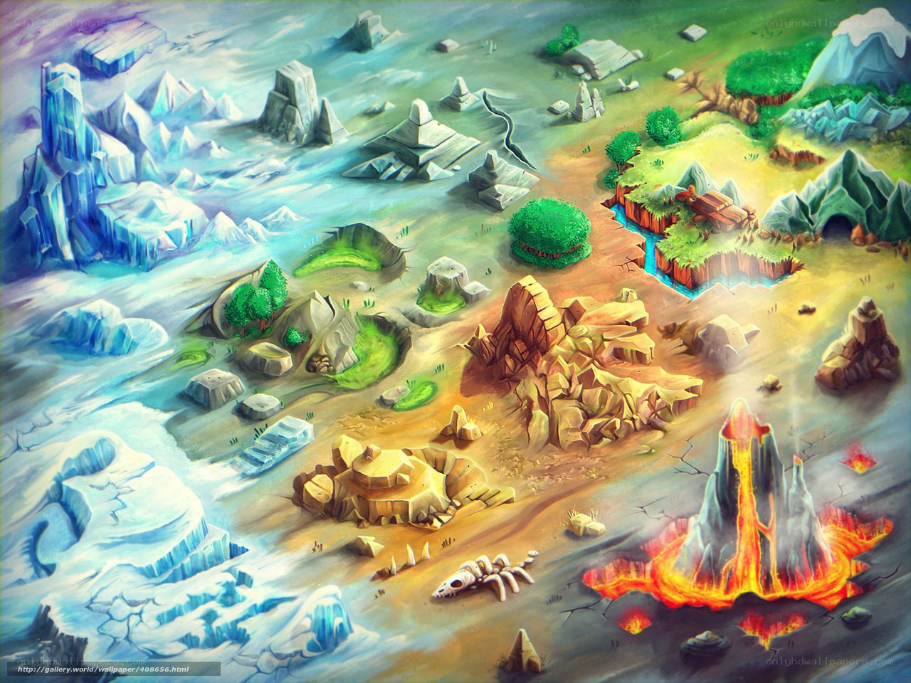 Fantasy world map