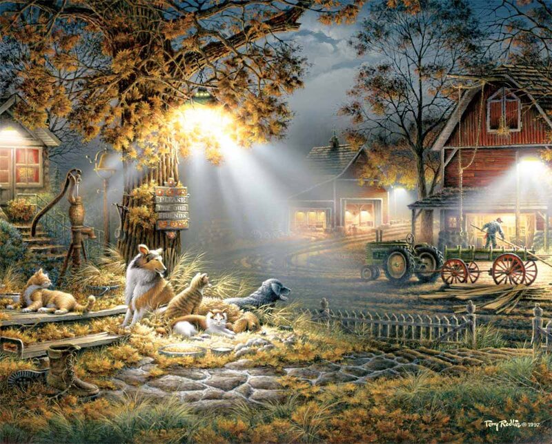 Farm Animals at Night