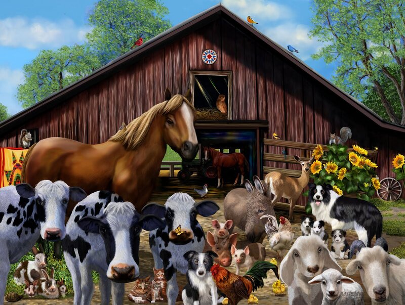 Farm Animals Gathering