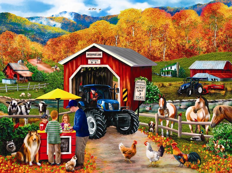 Farm Animals in Autumn