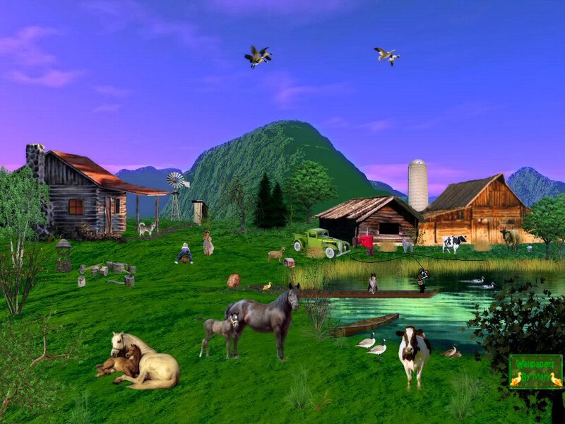 Farm Animals in Pasture