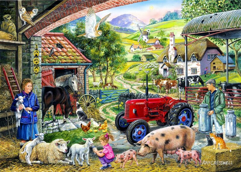 Farm Animals on a Farm — Green