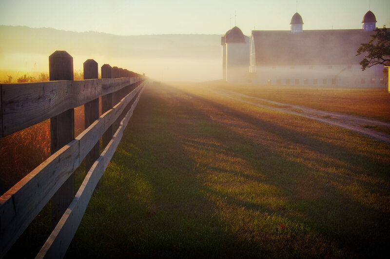 Farm Barn at Sunrise