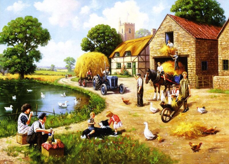 Farm Family at Work