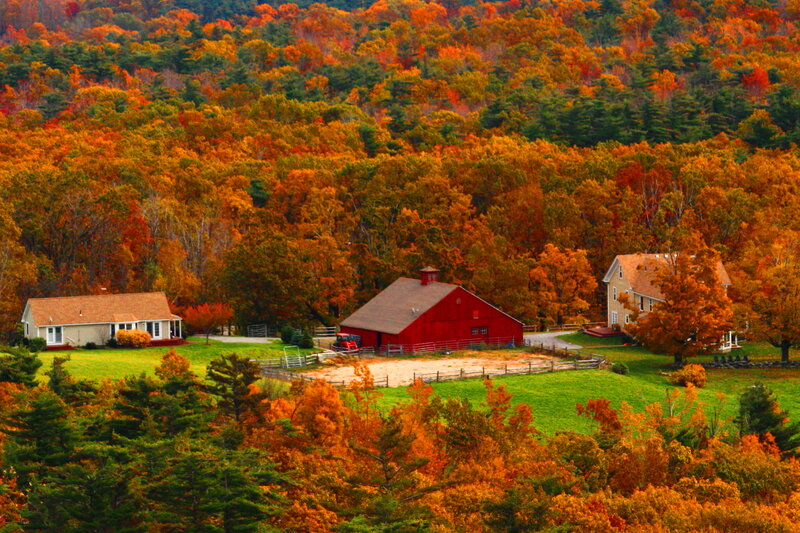 Farm in Autumn — Red