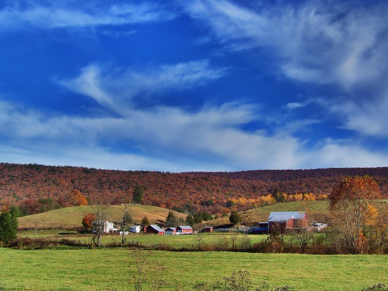 Farm in Autumn Valley