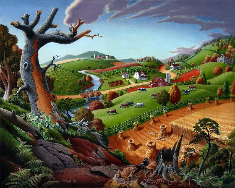 Farm Landscape Painting