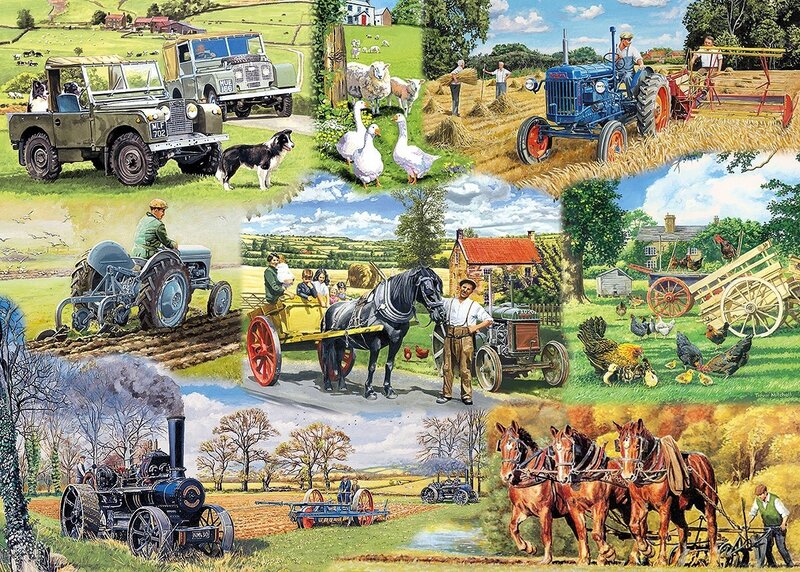 Farm Life Collage — Green