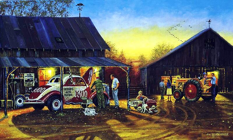 Farm Scene at Dusk