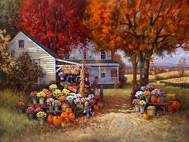 Farm Stand in Autumn