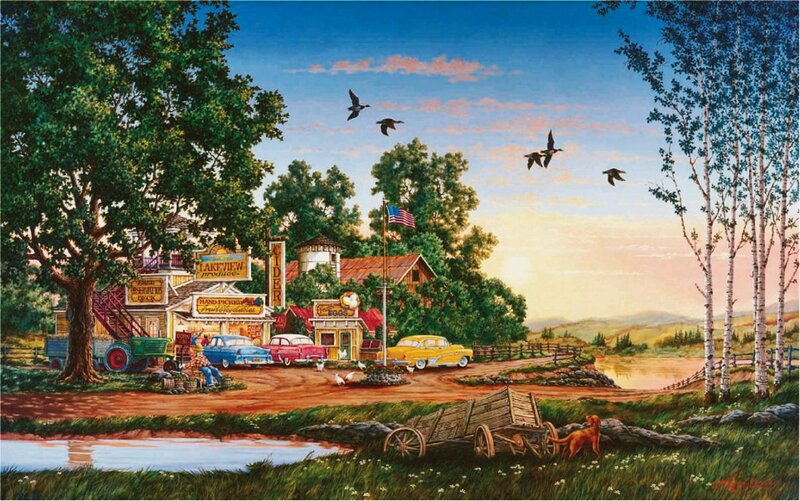 Farm Store at Sunset