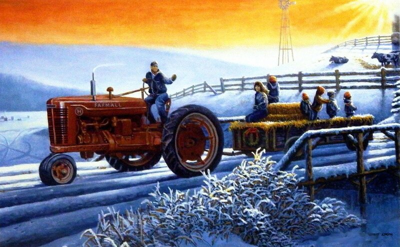Farm Tractor with Children